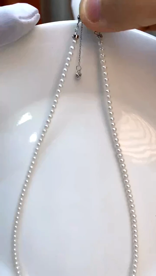 【闪购商品】淡水珍珠项链银S925镶嵌3