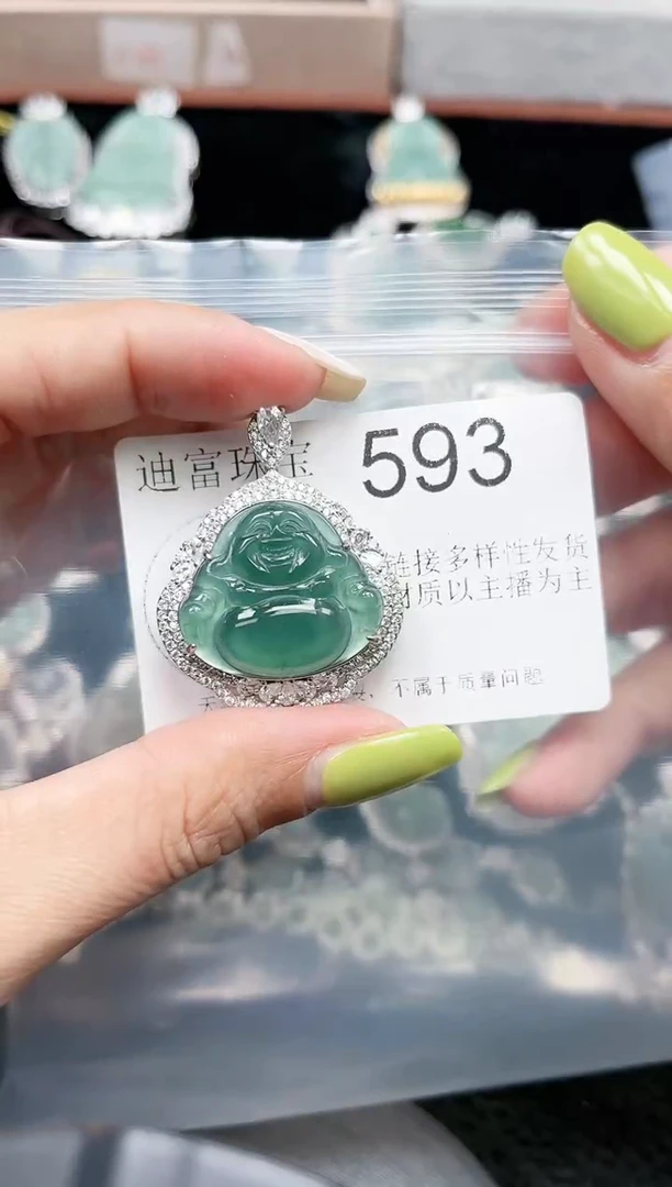 【闪购商品】翡翠颈饰未镶嵌赠皮绳593