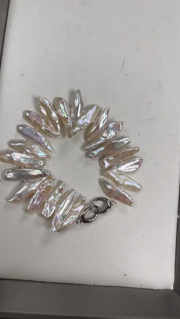 【闪购商品】淡水珍珠手链银S925镶嵌巴洛克手链