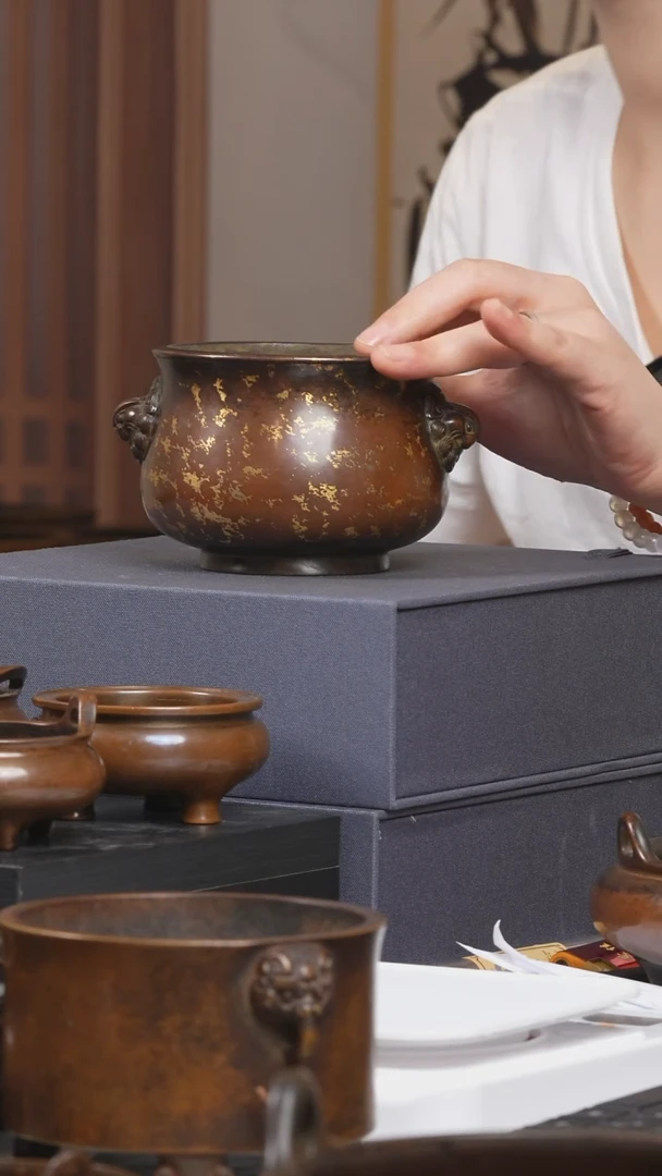 ABSx*l洒金天鸡耳炉