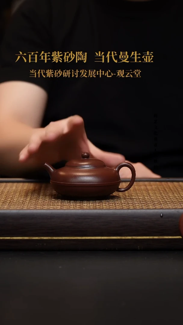 茶壶紫砂壶52 景舟线圆 20目老紫泥 180