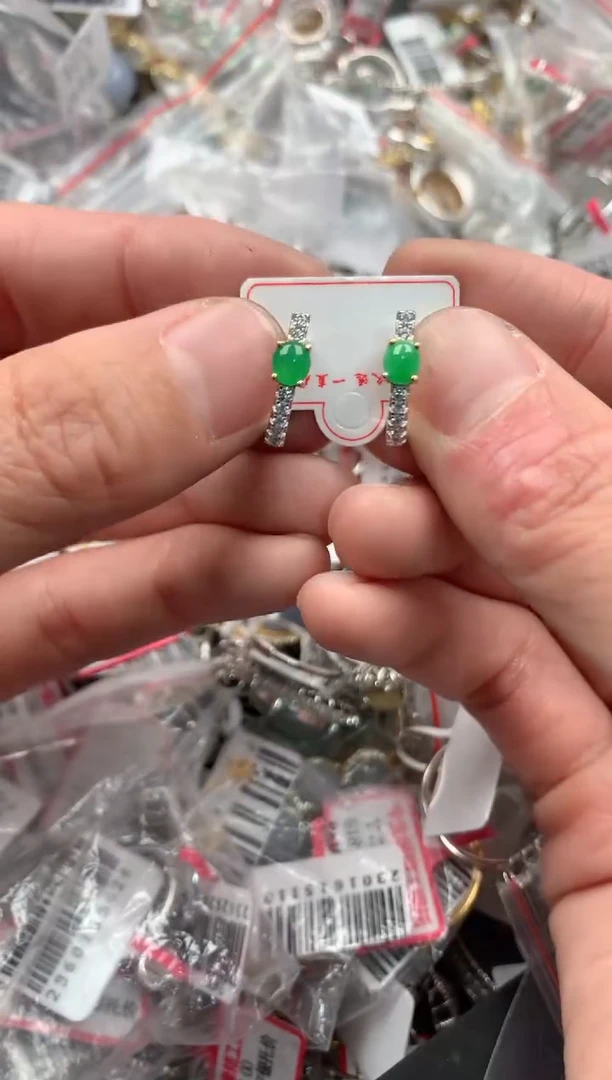 银S925镶嵌戒指翡翠101010----1