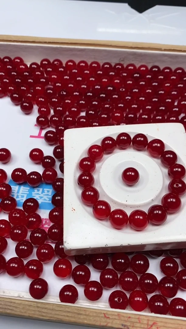 手饰玛瑙未镶嵌B559 鸽血红12mm3个9.9元