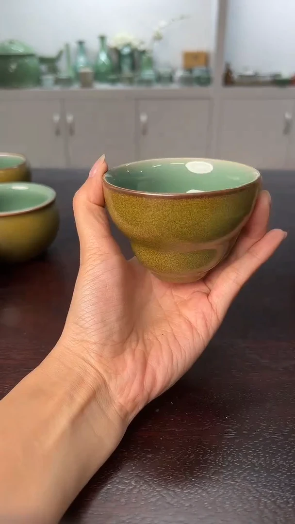 龙泉云间青瓷小米茶器