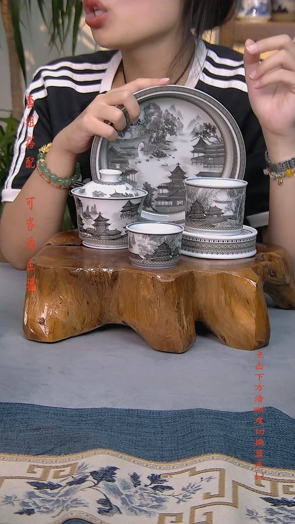 简装家用5件套 白瓷陶瓷茶具