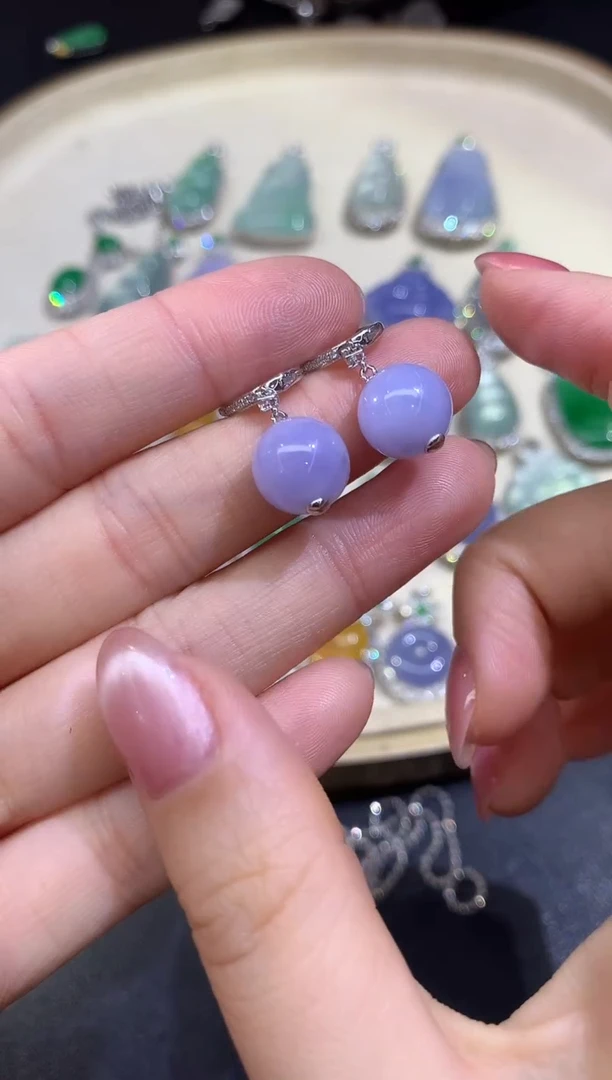 18K金镶嵌翡翠耳饰耳饰A131|7800