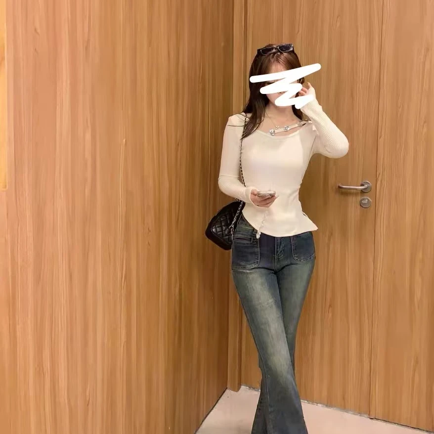 【763-780】春夏季新款温柔风纯欲风毛衣开衫打底上衣蝴蝶结保暖