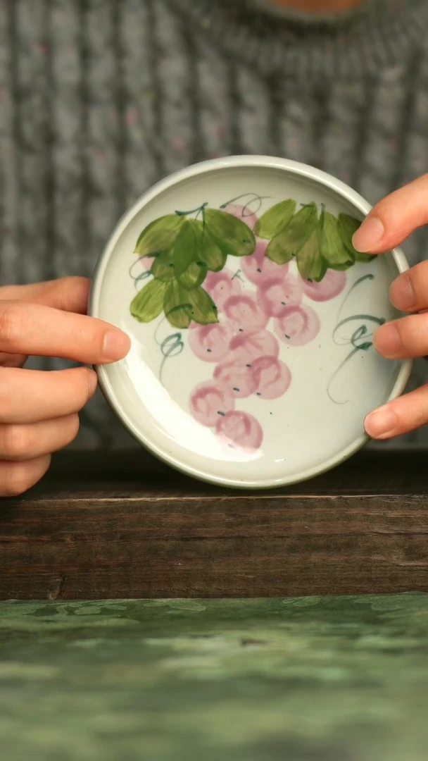 陶瓷青诗集手工手绘瓷器