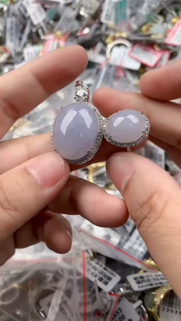 银S925镶嵌戒指翡翠555     2