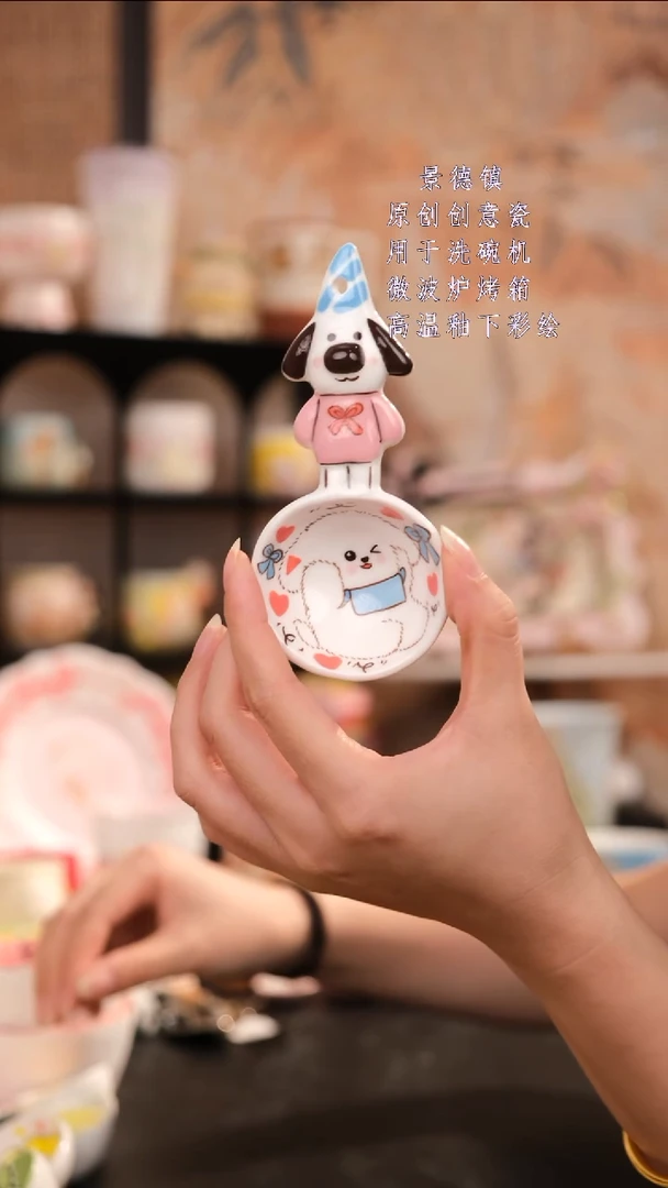 摆件景德镇手工手绘设计师款