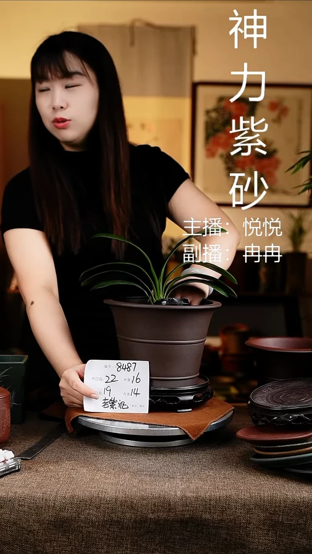 紫砂花盆花卉工艺8487+s