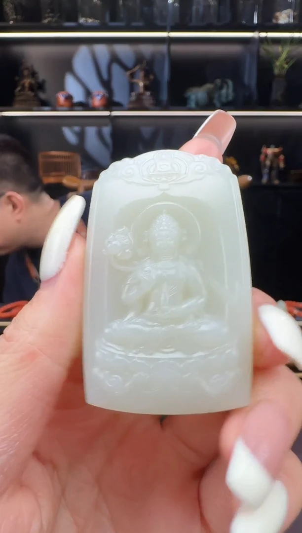 颈饰未镶嵌和田玉星*米达挂件