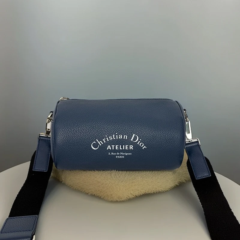 99新 DIOR/迪奥 97新/4670时尚休闲蓝色全皮单肩包