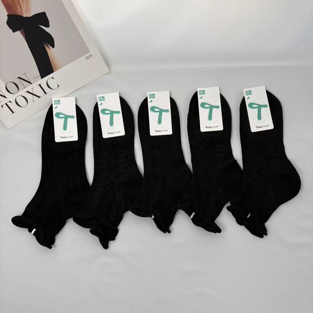 001女士竹原棉中筒袜夏季月子袜