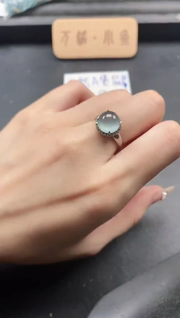 银S925镶嵌戒指翡翠51151