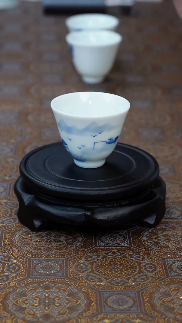 杯子景德镇手工山水杯