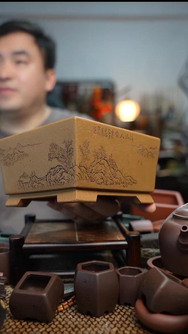 紫砂花盆長木軒精品紫砂