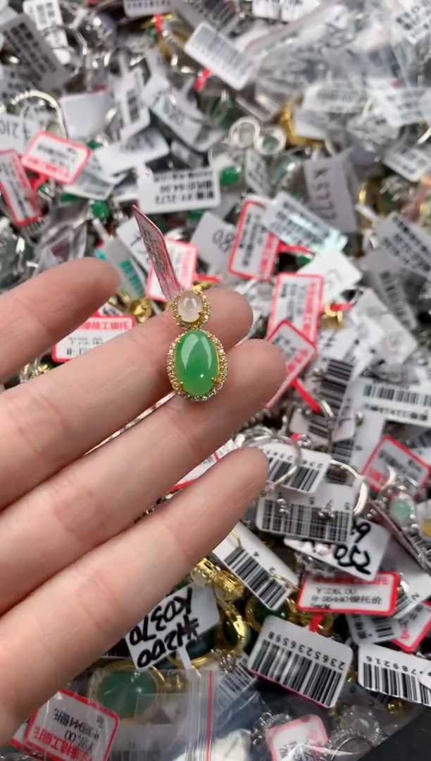 银S925镶嵌戒指翡翠333----1