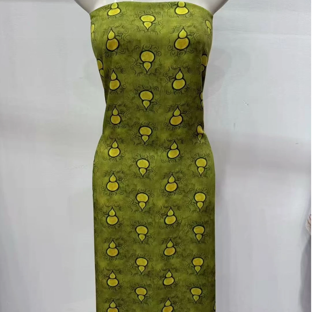 【小石】65支绫罗贡缎棉绸布料祥云福禄（不支持7天无理由退换）