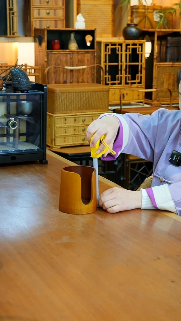 【闪购商品】竹制杯子收纳桶笔篓  大号