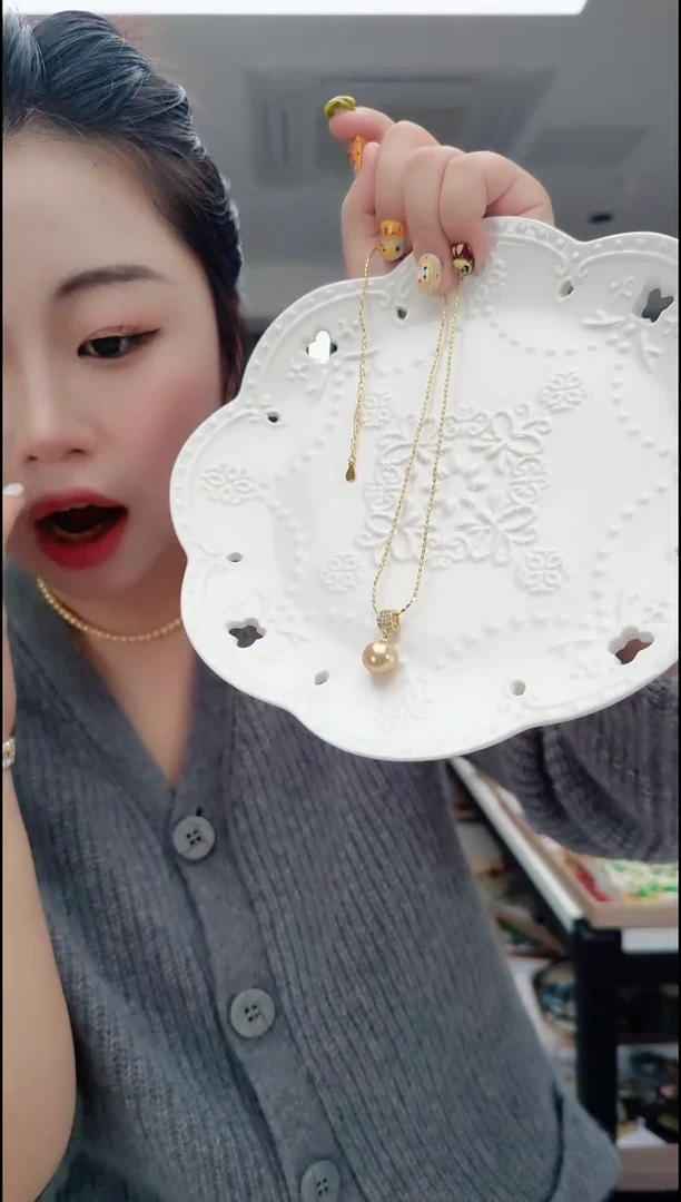 颈饰合金淡水珍珠0412小吊坠链