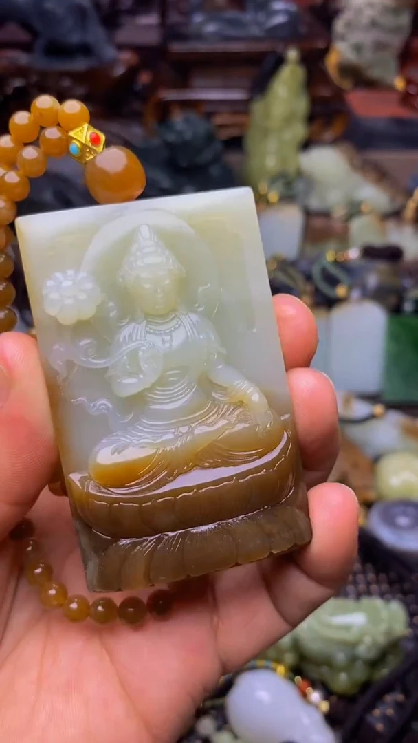 和田玉未镶嵌挂件1