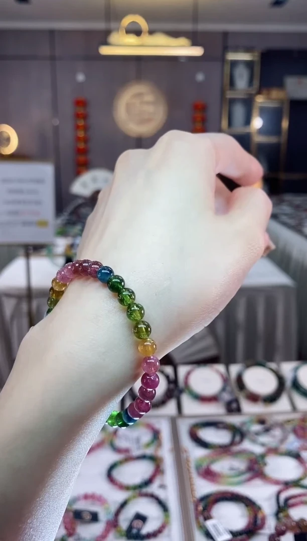 【闪购商品】碧玺单圈手串5mm+未镶嵌一物一证dan