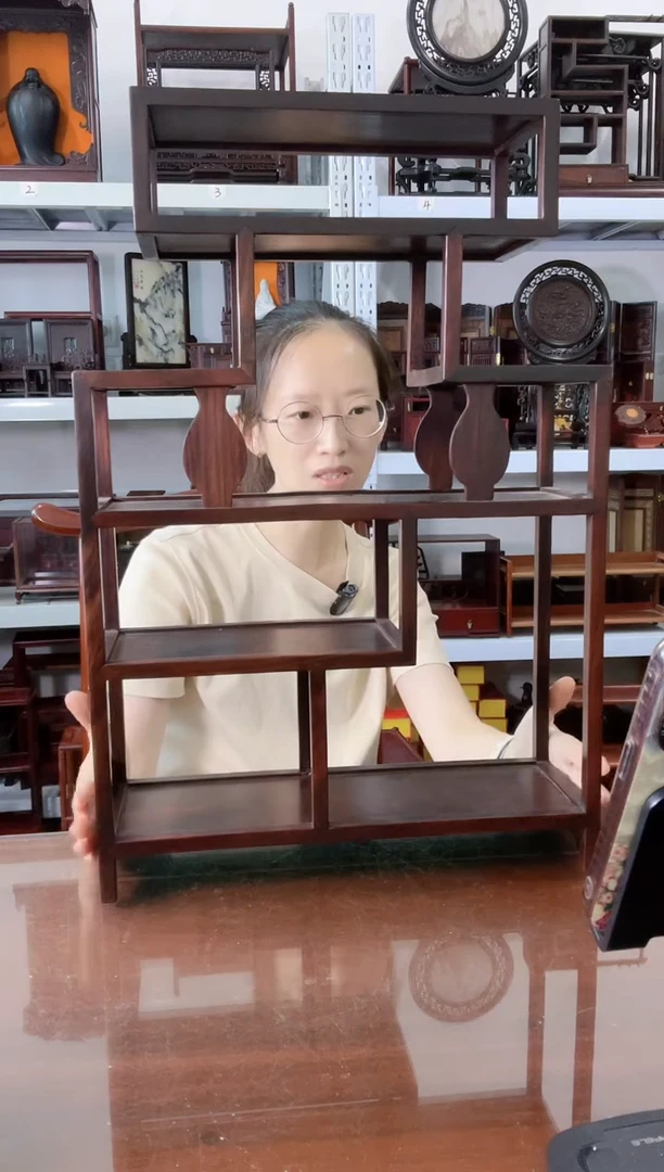 交趾黄檀（大红酸枝）宁**远多宝架31*11.5*51    430