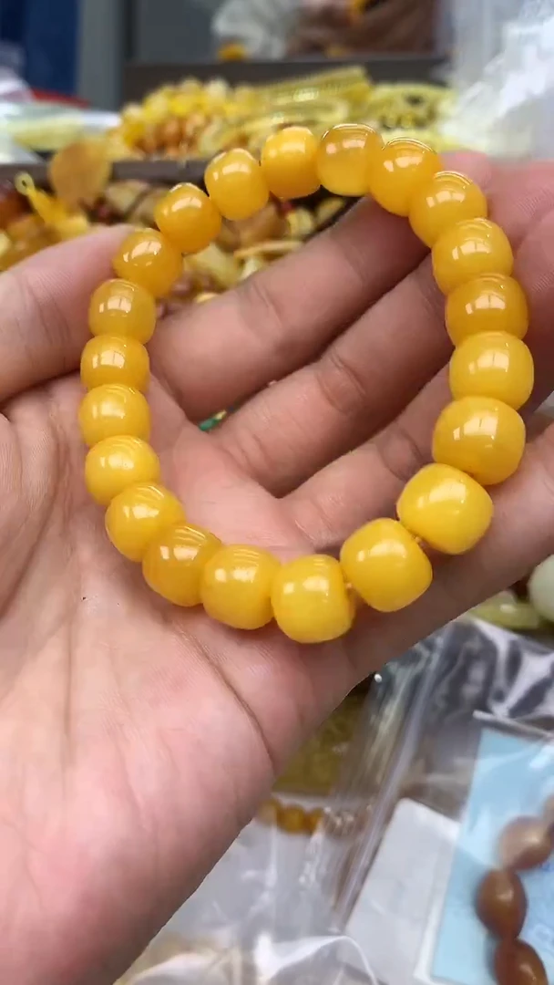 裸石蜜蜡未镶嵌手串