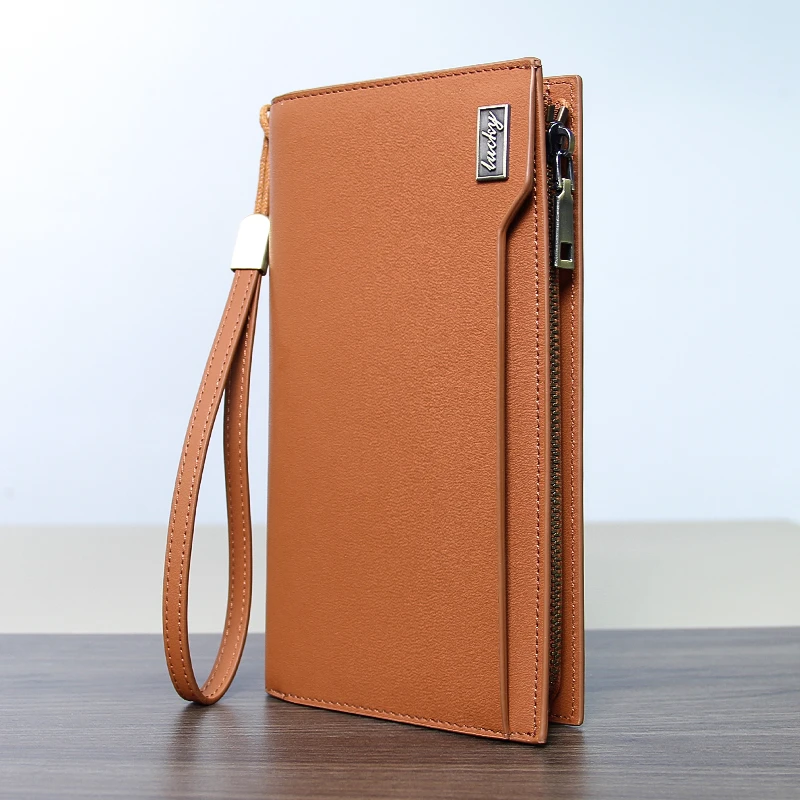 真牛皮手机包大容量银行卡身份证收纳钱包多功能卡位适用苹果华为