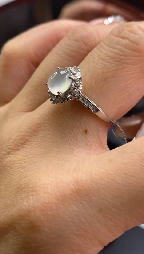 颈饰银S925镶嵌翡翠净货17125