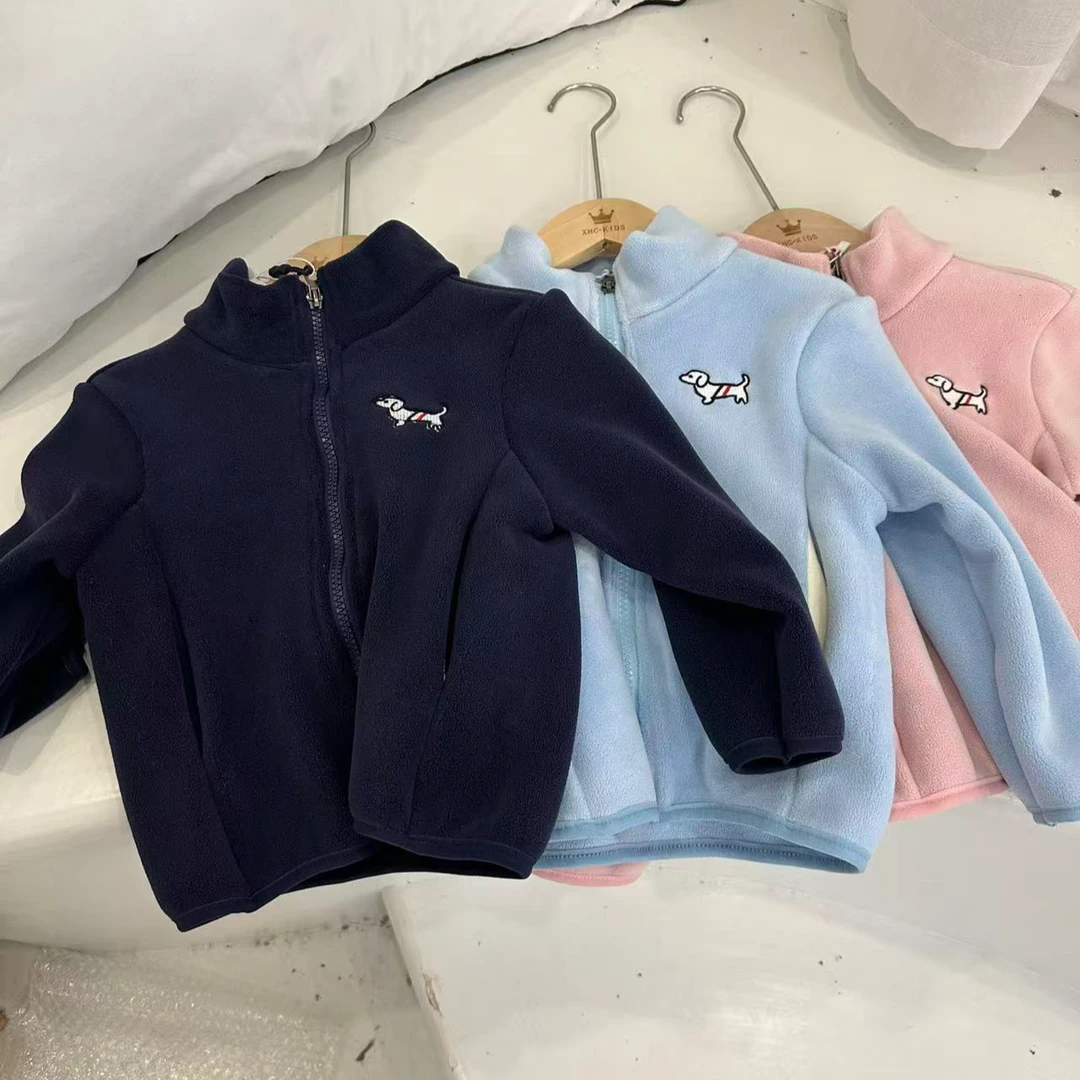 秋冬季新款男女韩版休闲拉链开衫外套校服神器  YY小狗刺绣外套