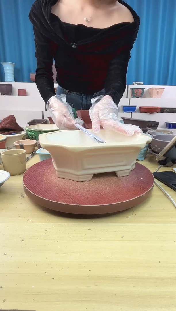 紫砂花盆浅草紫砂花盆微瑕