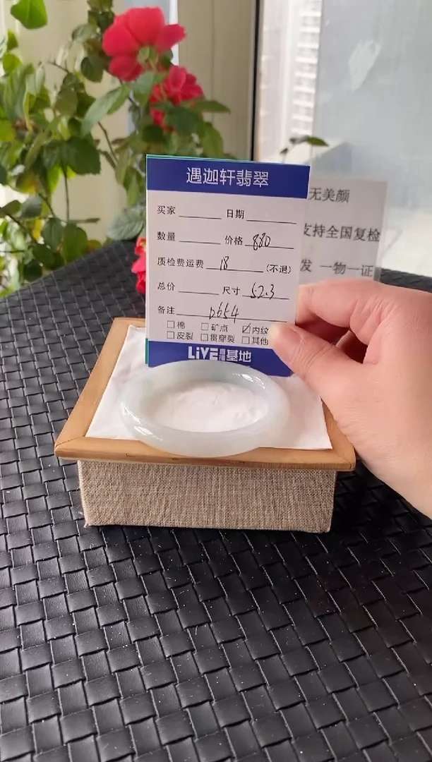 未镶嵌手镯翡翠52.3圈口 D654编码