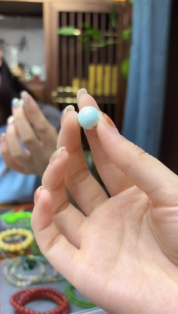 未镶嵌绿松石挂件松石单珠配饰12mm+SH