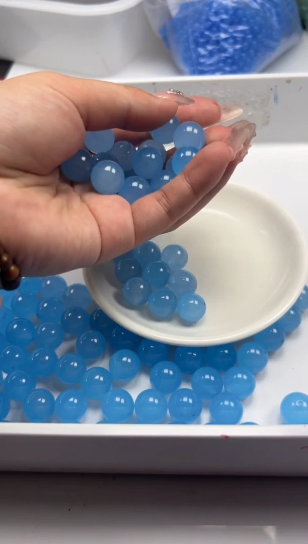 玛瑙/玉髓颈饰未镶嵌w1783海蓝宝14mm*5颗