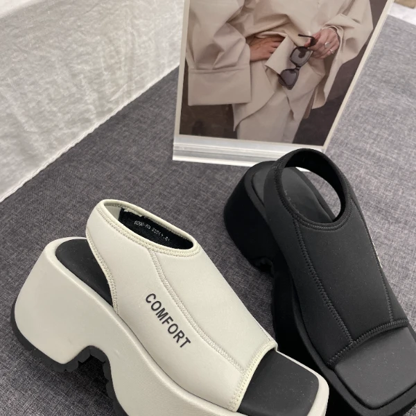 chalan  新款时尚百搭舒适休闲厚底凉鞋A124X05