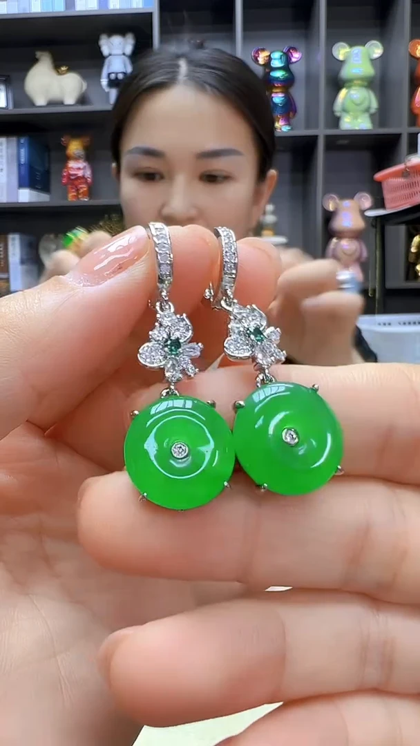 翡翠银S925镶嵌颈饰丹丹diy劲饰