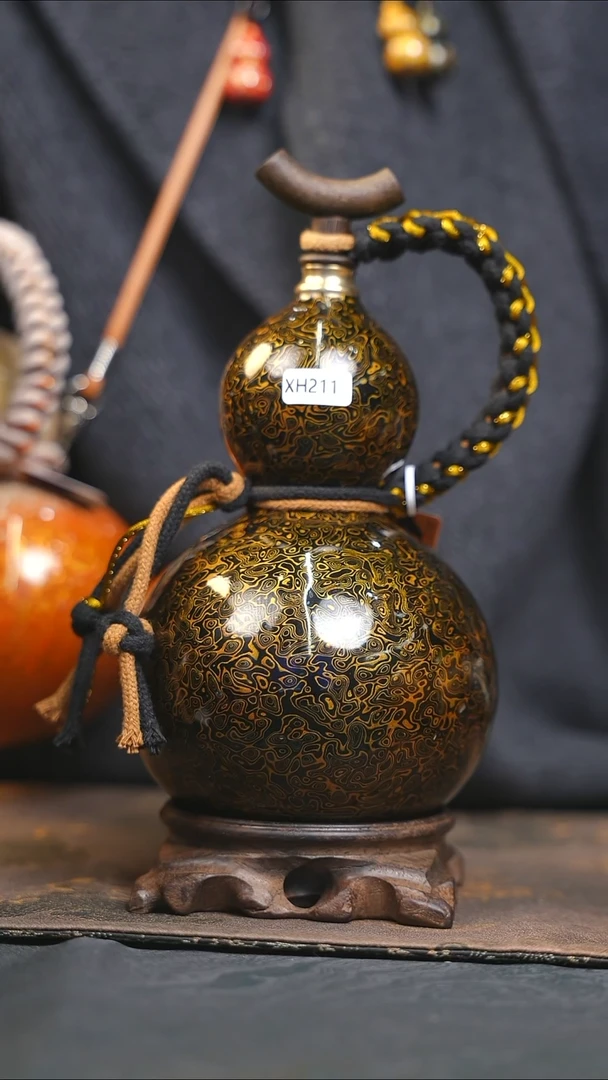【闪购商品】XH211漆艺酒葫芦不包手串及旋转底座