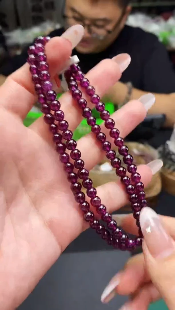 石榴石手串未镶嵌手串743