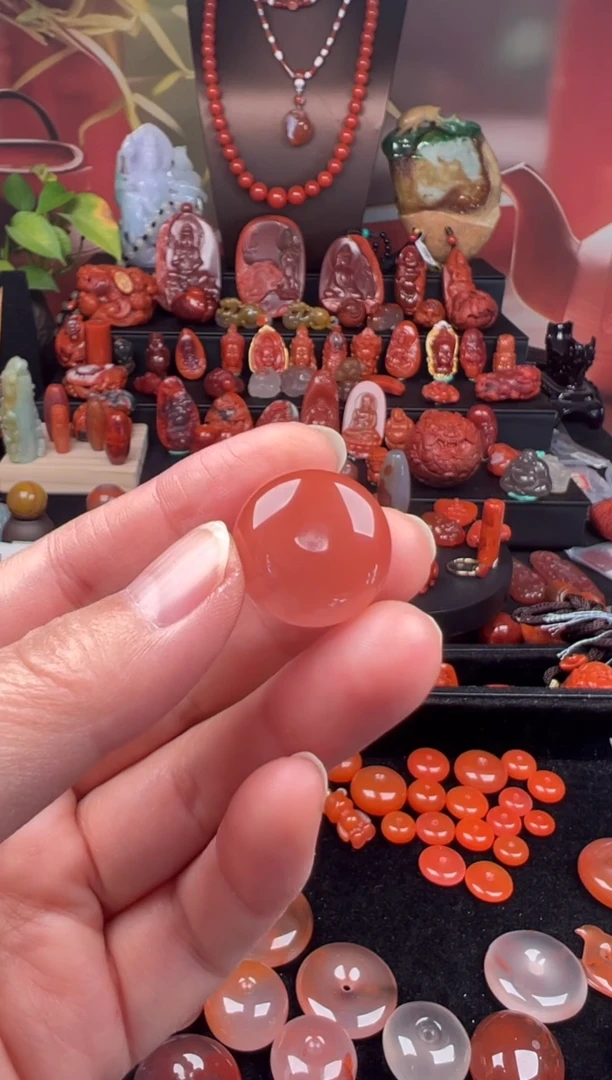 未镶嵌平安扣南红玛瑙平安扣