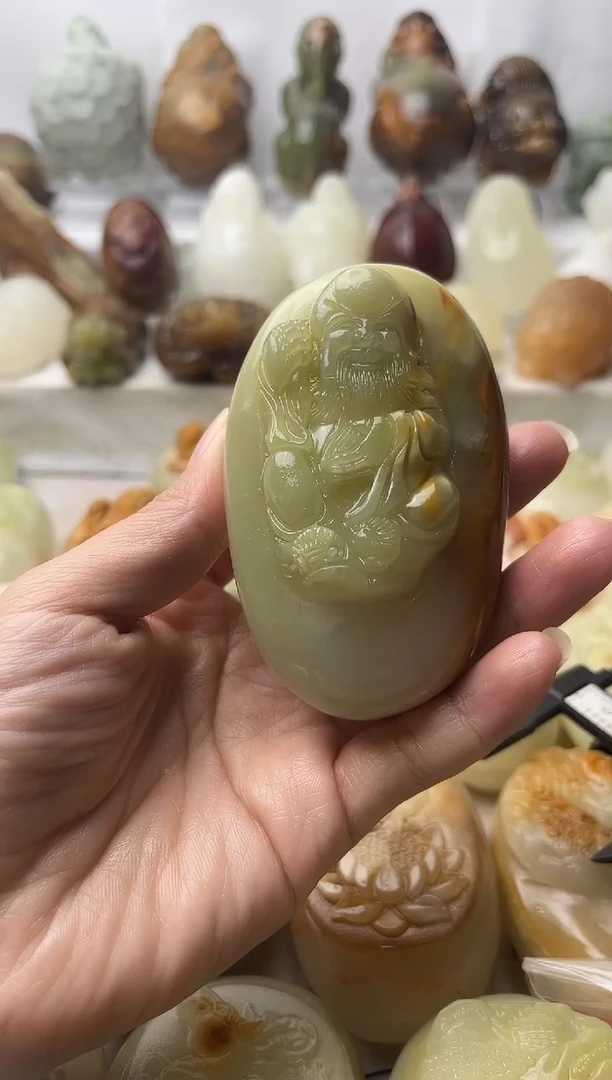 石材方解石棉纹正常不退换寿星