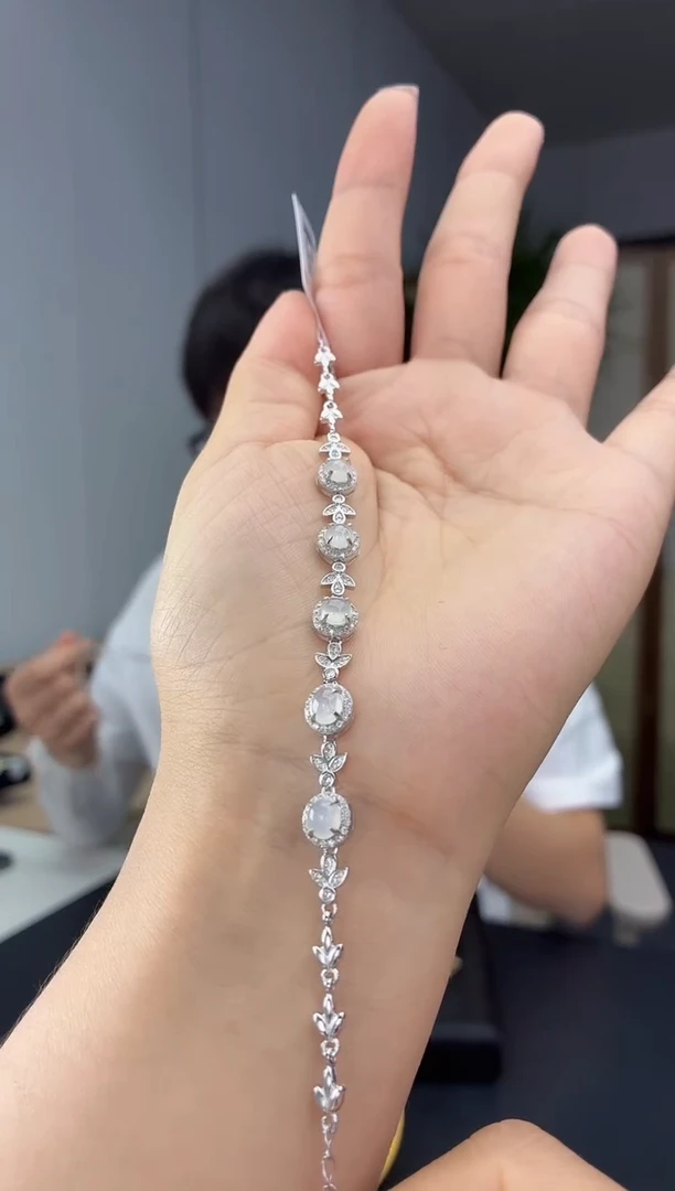 银S925镶嵌手链翡翠11111111111111