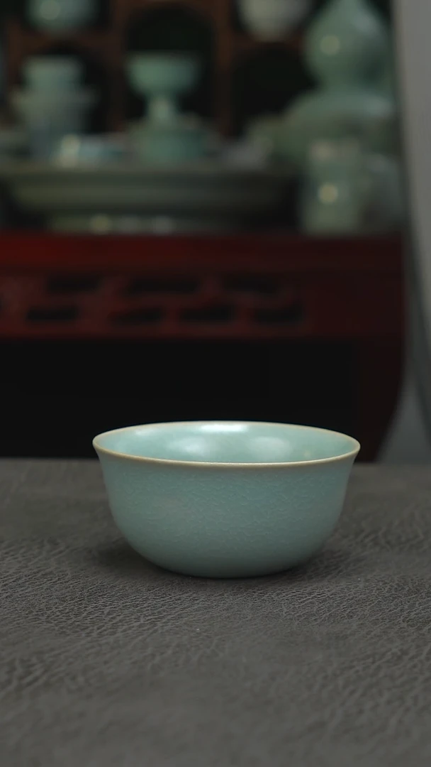 冰花   鸡缸杯  微微瑕简包-二