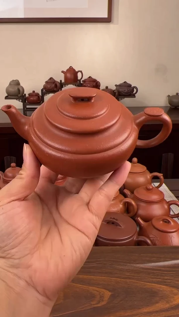 茶壶紫砂红降坡上新桥壶240CC
