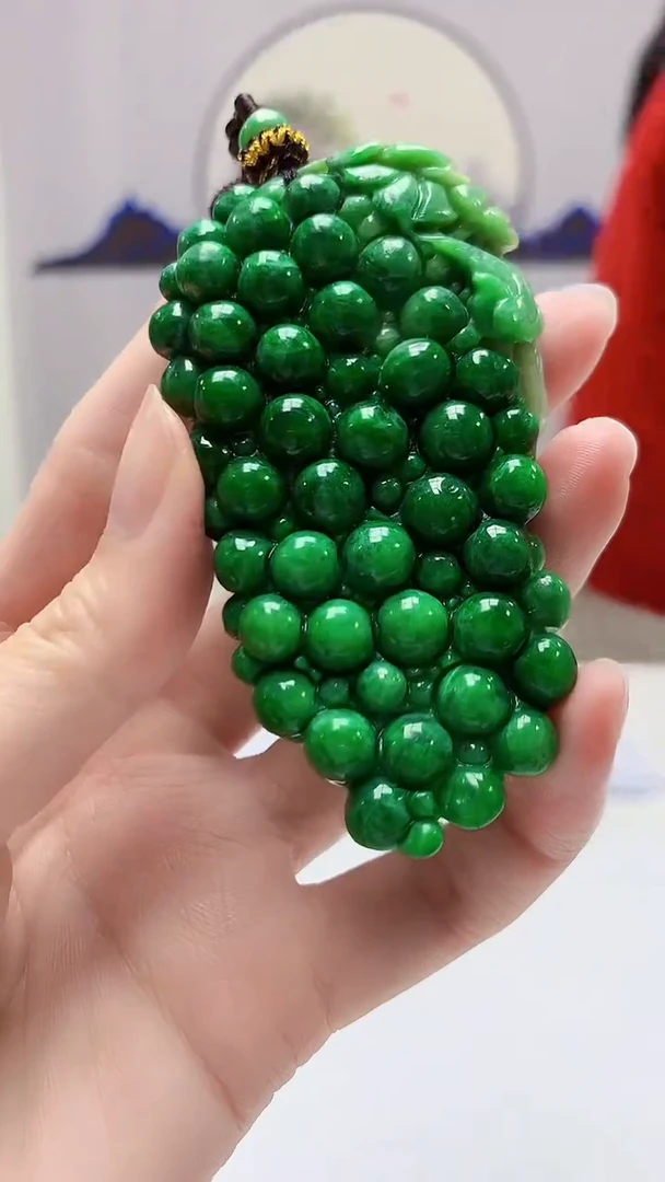 【闪购商品】定制翡翠未镶嵌4902zm-毛货挂件238葡萄