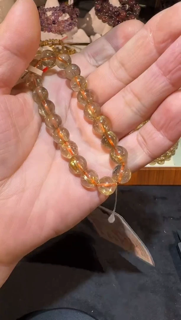 未镶嵌手串发晶SJ-638金发晶