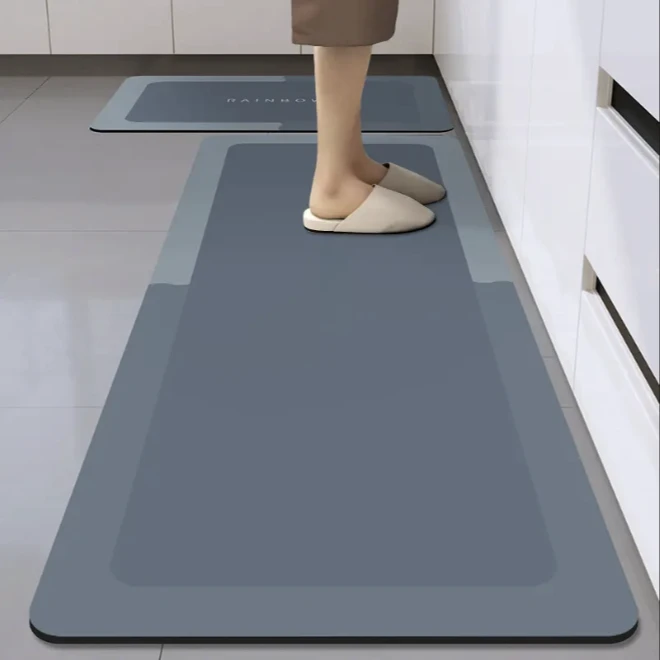 【编号347】厨房地垫防滑可擦易打理家用长条耐脏防油免洗卧室脚垫