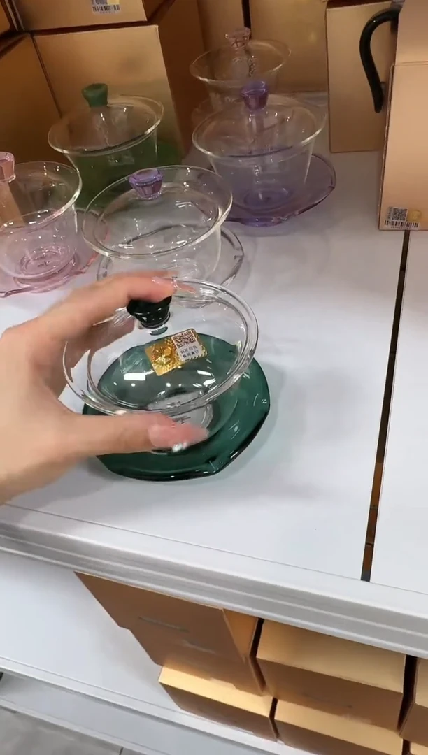 @@禾器禅语盖碗墨绿色