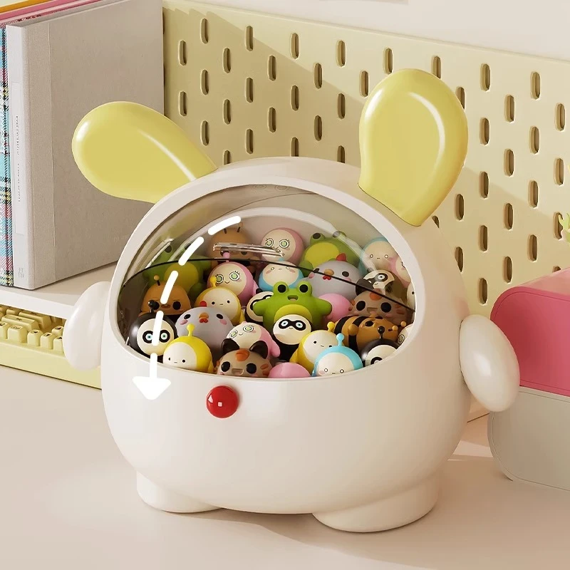 优勤玄关大号桌面收纳卡通桌面收纳盒一体式可拆卸卡通萌趣抽屉款